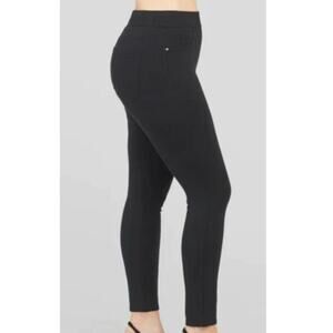 SPANX | Black Pull On Ankle Pants Pockets Skinny Thick Ponte Perfect Pant | 1X